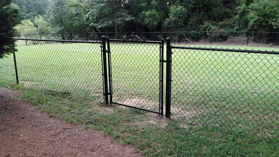 Image of: Chain Link Fence Parts Black